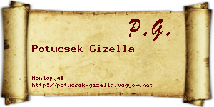 Potucsek Gizella névjegykártya