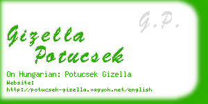 gizella potucsek business card